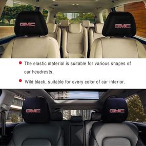 img 2 attached to 2Pcs Universal GMC Headrest Cover