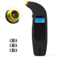 🚴 digital tire pressure gauge for cars, trucks, and bikes - 150psi with tread depth safety tip logo