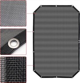 img 2 attached to Jeep Wrangler JK Mesh Sunshade Top Cover 2-Door With UV Protection - Fits Jeep Wrangler JK & Unlimited 2007-2018, Includes 13 Black Bungee Cords