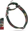 heavy duty martingale dog collar for large boy & girl dogs - daily use walking, professional training, double ring attach id tags/martingale collar/regular collar (large, green plum flower) logo