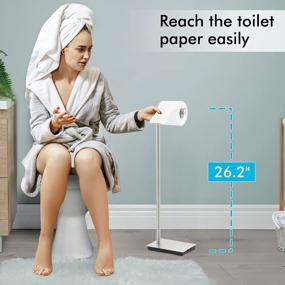 img 3 attached to Stylish And Durable Toilet Paper Holder Stand For Bathroom Floor - KES BPH286S66A-2
