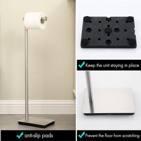 img 1 attached to Stylish And Durable Toilet Paper Holder Stand For Bathroom Floor - KES BPH286S66A-2