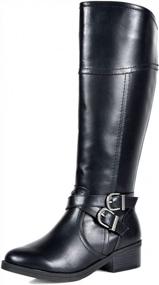 img 4 attached to Women'S Knee High Riding Boots In Jordan Black By TOETOS - Size 8 M US, Fashionable And Stylish
