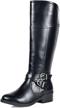 women's knee high riding boots in jordan black by toetos - size 8 m us, fashionable and stylish logo