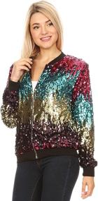 img 2 attached to Anna Kaci Womens Sequin Sleeve Jacket Women's Clothing ~ Coats, Jackets & Vests