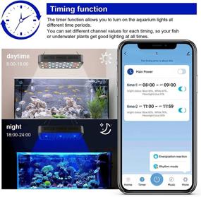 img 1 attached to 🐠 Advanced Smart-APP Controlled 165W Aquarium Light: Dimmable Full Spectrum LED Coral Reef Light for Saltwater and Freshwater Fish Tank Setup