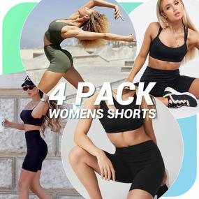 img 2 attached to Women'S 5" Buttery Soft Biker Shorts: 4 Pack High Waist Spandex For Summer Workouts & Yoga!