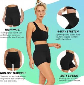 img 3 attached to Women'S 5" Buttery Soft Biker Shorts: 4 Pack High Waist Spandex For Summer Workouts & Yoga!