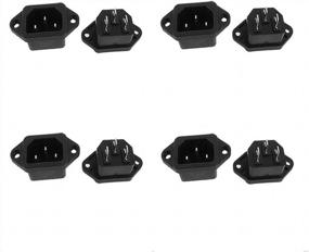 img 1 attached to 8PCS IEC 320 C14 Male Plug Panel Power Inlet Sockets Connectors Adapter - AC 250V 10A For Electrical Equipements