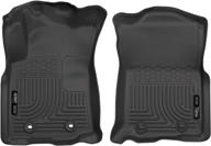 husky liners weatherbeater front floor liners black 13951 toyota tacoma access/double cab 2016-2017 auto trans логотип