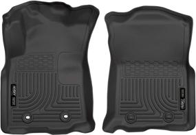 img 4 attached to Husky Liners Weatherbeater Front Floor Liners Black 13951 Toyota Tacoma Access/Double Cab 2016-2017 Auto Trans