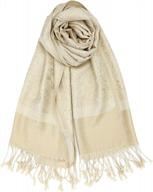 achillea two tone paisley pashmina shawl wrap scarf vintage jacquard logo