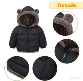 img 1 attached to 🧥 Kids Puffer Jacket with Hood, Fleece Lining, Elastic Cuffs - Warm Outerwear Down Coat by Happy Cherry