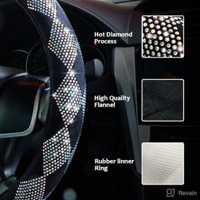 img 3 attached to Naseya Bling Steering Wheel Covers For Women Interior Accessories best in Steering Wheels & Accessories