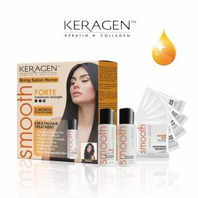 img 3 attached to Get Smooth, Straight Hair With Keragen'S Brazilian Keratin Home Kit: Includes Forte Treatment, Clarifying Shampoo & Aftercare Samples!