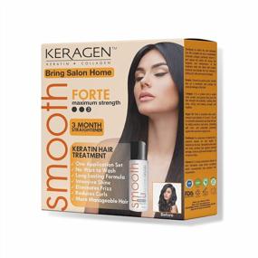 img 4 attached to Get Smooth, Straight Hair With Keragen'S Brazilian Keratin Home Kit: Includes Forte Treatment, Clarifying Shampoo & Aftercare Samples!