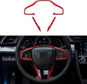 img 4 attached to Thenice Plastic Steering Interior Decaration Interior Accessories ~ Steering Wheels & Accessories