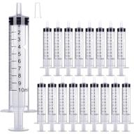 10ml syringe 20-pack - sterile sealed, no needle | luer slip tip plastic 10ml syringes logo