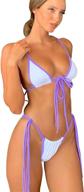 👙 floral side triangle thong bikini set - women's swimsuit for beachwear and poolside, clothing from swimsuits & cover ups logo