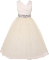 👗 10 girls' clothing ivory rhinestone communion flowers dresses logo