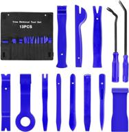 🔧 gooacc 13pcs nylon trim removal tool set for car bumper fastener rivet clips, door clip panel, audio video, dashboard dismantle - blue логотип