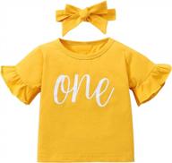 birthday outfit first yellow months logo