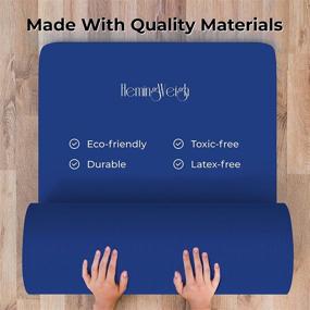img 3 attached to HemingWeigh Extra Thick Yoga Mat For Women And Men With Strap, 72X23 In Large Non-Slip Exercise Mat For Home Workout Outdoor Training Pilates Stretching, Fitness Pad Cushions Knees And Back, 1/2 Inch
