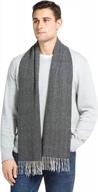 🧣 herringbone cashmere scarf by fishers finery - men's accessories and scarves logo