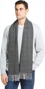 img 4 attached to 🧣 Herringbone Cashmere Scarf by Fishers Finery - Men's Accessories and Scarves