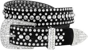 img 4 attached to Ladies Western Rhinestone Cowgirl Crystal Women's Accessories ~ Belts