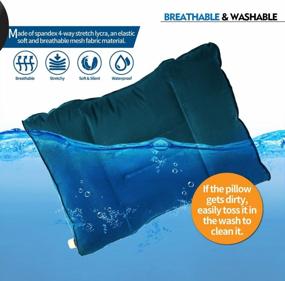 img 1 attached to AirliveZ1000 Self-Inflating Compressible Foam Pillow - Ultimate Comfort For Backpacking, Camp Bed & Car/Plane Lumbar Support (Deep Teal)