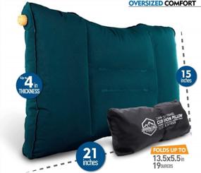 img 3 attached to AirliveZ1000 Self-Inflating Compressible Foam Pillow - Ultimate Comfort For Backpacking, Camp Bed & Car/Plane Lumbar Support (Deep Teal)