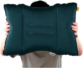img 4 attached to AirliveZ1000 Self-Inflating Compressible Foam Pillow - Ultimate Comfort For Backpacking, Camp Bed & Car/Plane Lumbar Support (Deep Teal)