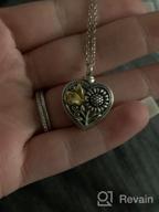 img 1 attached to 🌻 Sterling Silver Sunflower Ashes Urn Necklace - Rose Flower Cremation Jewelry for Ashes review by John Ruelas