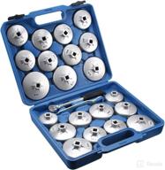 🔧 23-piece aluminum cup type oil filter cap wrench set with storage case - essential oil filter remover tool kit логотип