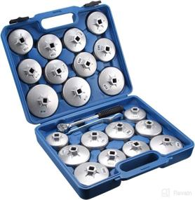 img 4 attached to 🔧 23-Piece Aluminum Cup Type Oil Filter Cap Wrench Set with Storage Case - Essential Oil Filter Remover Tool Kit