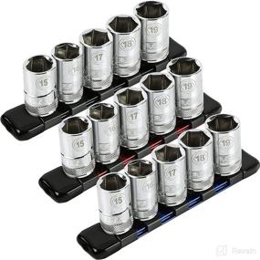 img 4 attached to ARES 60070-3-Piece 1/2-Inch Drive 6-Inch Aluminum Socket Rail Set - Includes Red