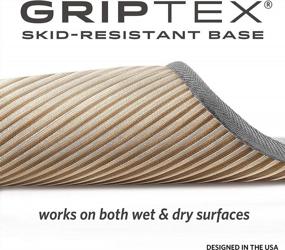 img 2 attached to Microdry Bath Mats: Super Absorbent, Skid-Resistant Base & Thick Washable Rugs - 2 Piece Set In Dark Gray
