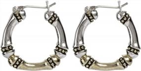 img 4 attached to John Medeiros Handcrafted Gold And Silver Tone Small Hoop Earrings Made In USA