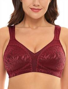 img 3 attached to Wingslove Women'S Non-Padded Comfort Minimizer Wire-Free Bra Plus Size Full Coverage