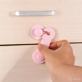 img 1 attached to Ensure Child Safety with DJAM Baby Proofing Cabinet Locks - 6 Pack for Kitchen Cabinets