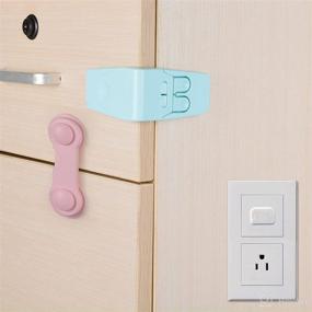 img 4 attached to Ensure Child Safety with DJAM Baby Proofing Cabinet Locks - 6 Pack for Kitchen Cabinets