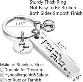 img 3 attached to Drive Safe Keychain Gifts Boyfriend Men's Accessories -- Keyrings & Keychains