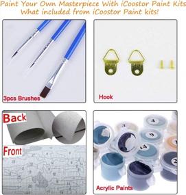 img 2 attached to Silent Harbour Pattern Paint By Numbers Kit For Adults And Kids - DIY Acrylic Painting Fun!