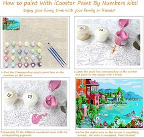 img 3 attached to Silent Harbour Pattern Paint By Numbers Kit For Adults And Kids - DIY Acrylic Painting Fun!