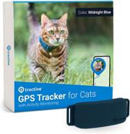 🐈 tractive waterproof gps cat tracker - track location & activity anywhere with unlimited range (dark blue) логотип