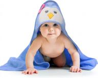 bamboo baby bath towels: ultra soft hooded towels for hypoallergenic comfort and absorbency - ideal for babies, toddlers, and infants, boys and girls! logo