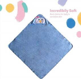 img 1 attached to Bamboo Baby Bath Towels: Ultra Soft Hooded Towels for Hypoallergenic Comfort and Absorbency - Ideal for Babies, Toddlers, and Infants, Boys and Girls!