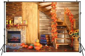 img 3 attached to Autumn Backdrop For Newborn Children Photography - Sunflowers, Pumpkins & Maples Decorations W-4273
