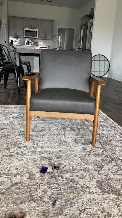 img 1 attached to Stylish And Comfortable Mid Century Modern Accent Chair - Pulaski Home Comfort Grey Prism review by George Cochran